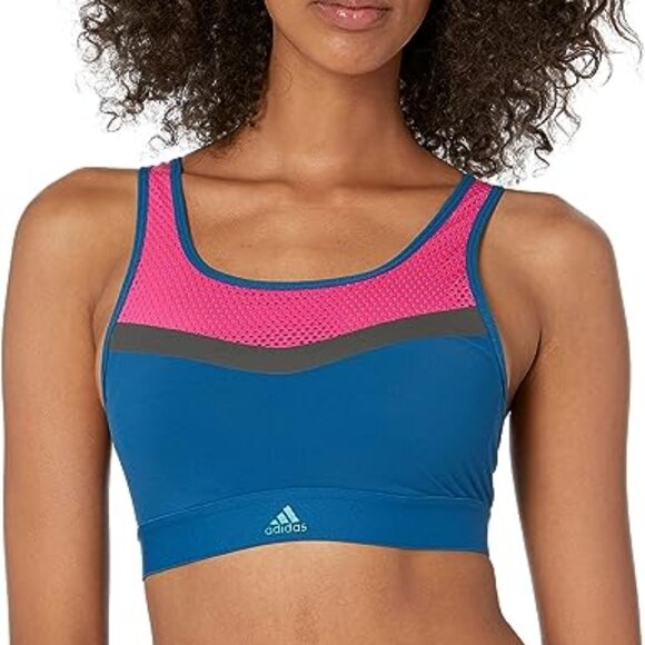 Adidas Don't Rest Bikini Sports Bra Blue | Dark Blue & Pink | DT4030 | Size 32D - Picture 1 of 2